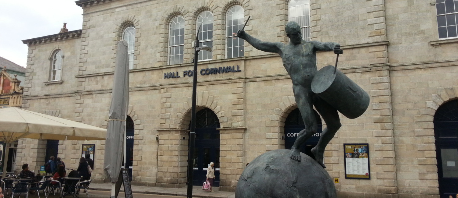 The Drummer statue in Truro